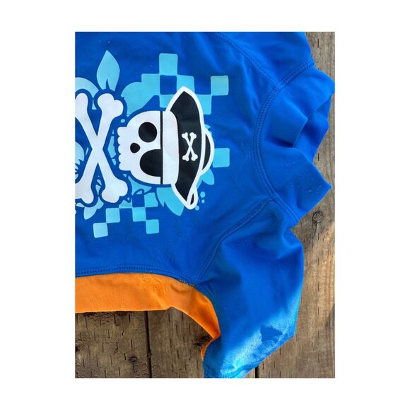 Please Mum Swim Top Rashguard Blue Sz 12-18m - Picture 2 of 4
